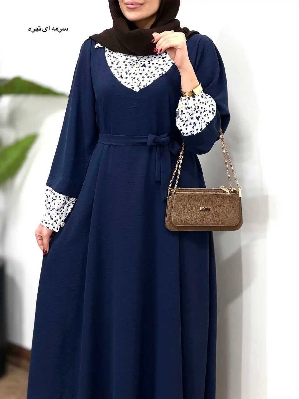 پیراهن مانتویی بلند نورین بهاره